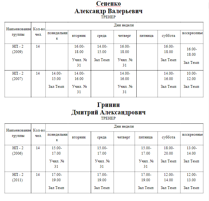 расписание футбол